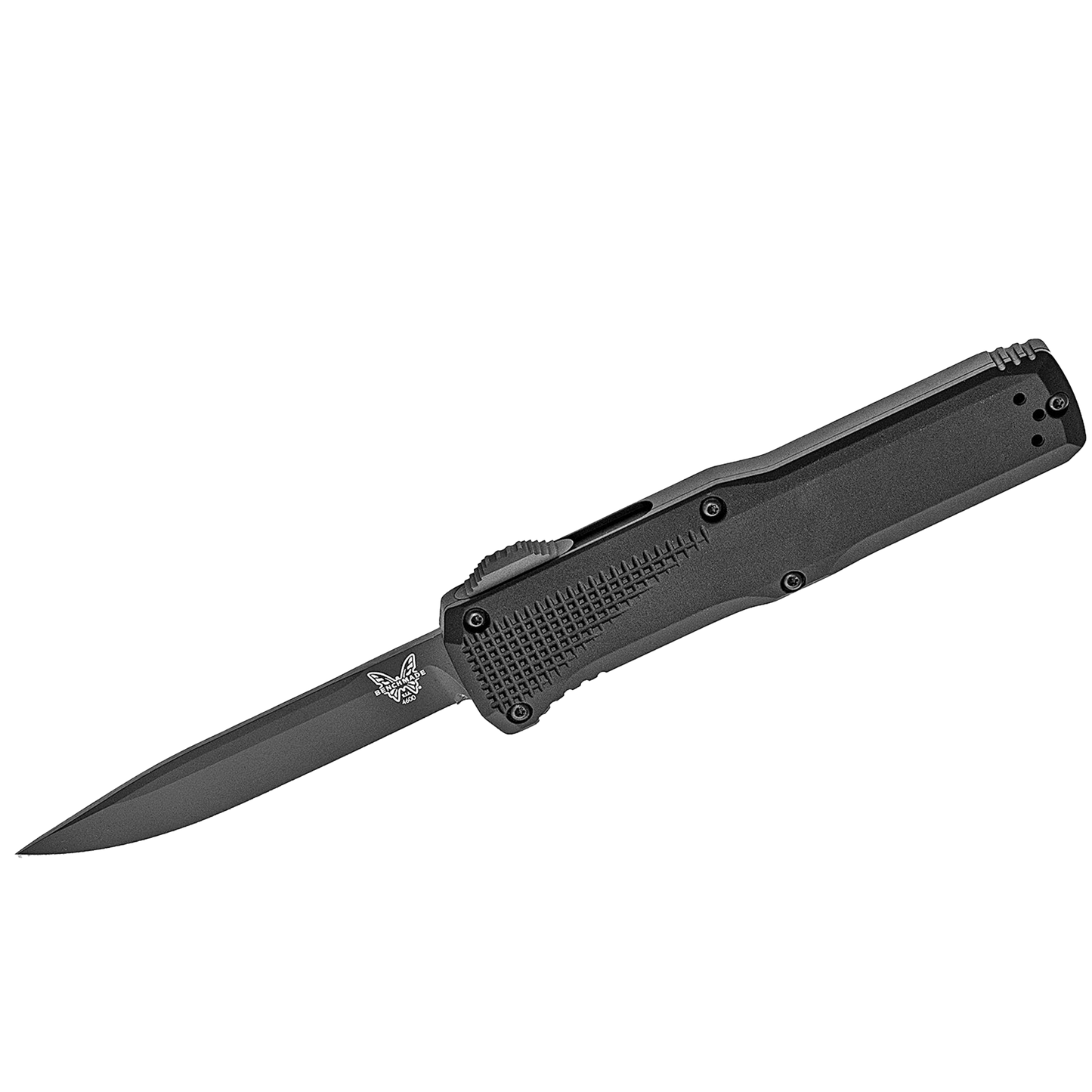 4600DLC Phaeton AUTO OTF Knife 3.45" Black S30V Drop Point Blade, Black Aluminum Handles