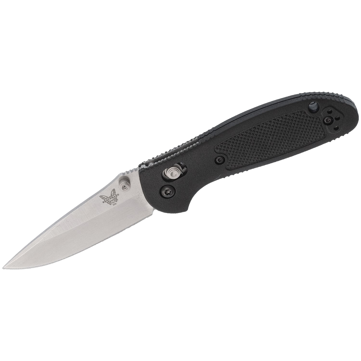 556-S30V Mini Griptilian AXIS Lock Folding Knife 2.91" S30V Satin Drop Point Plain Blade, Black Noryl GTX Handles
