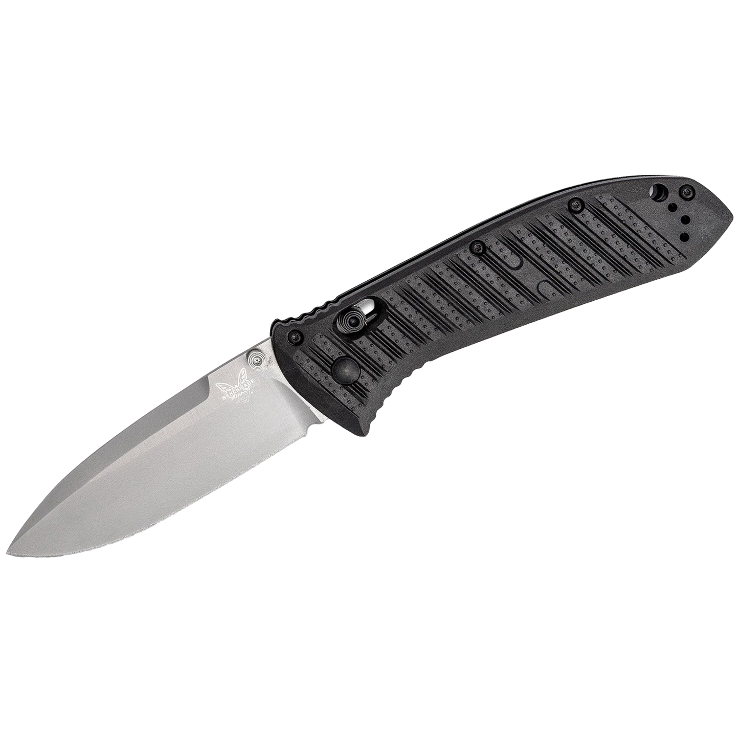 570-1 Presidio II Folding Knife 3.72" S30V Satin Plain Blade, Milled Black CF-Elite Handles