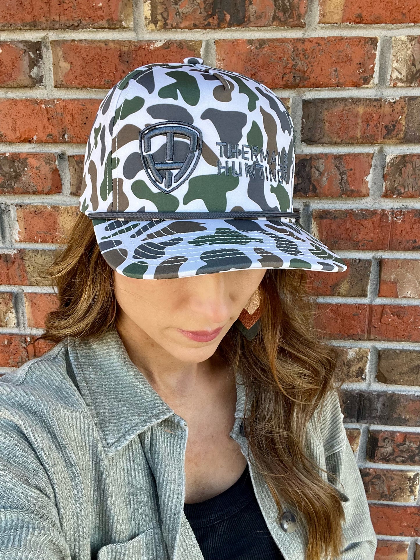 Rope Hat - White/Green/Grey