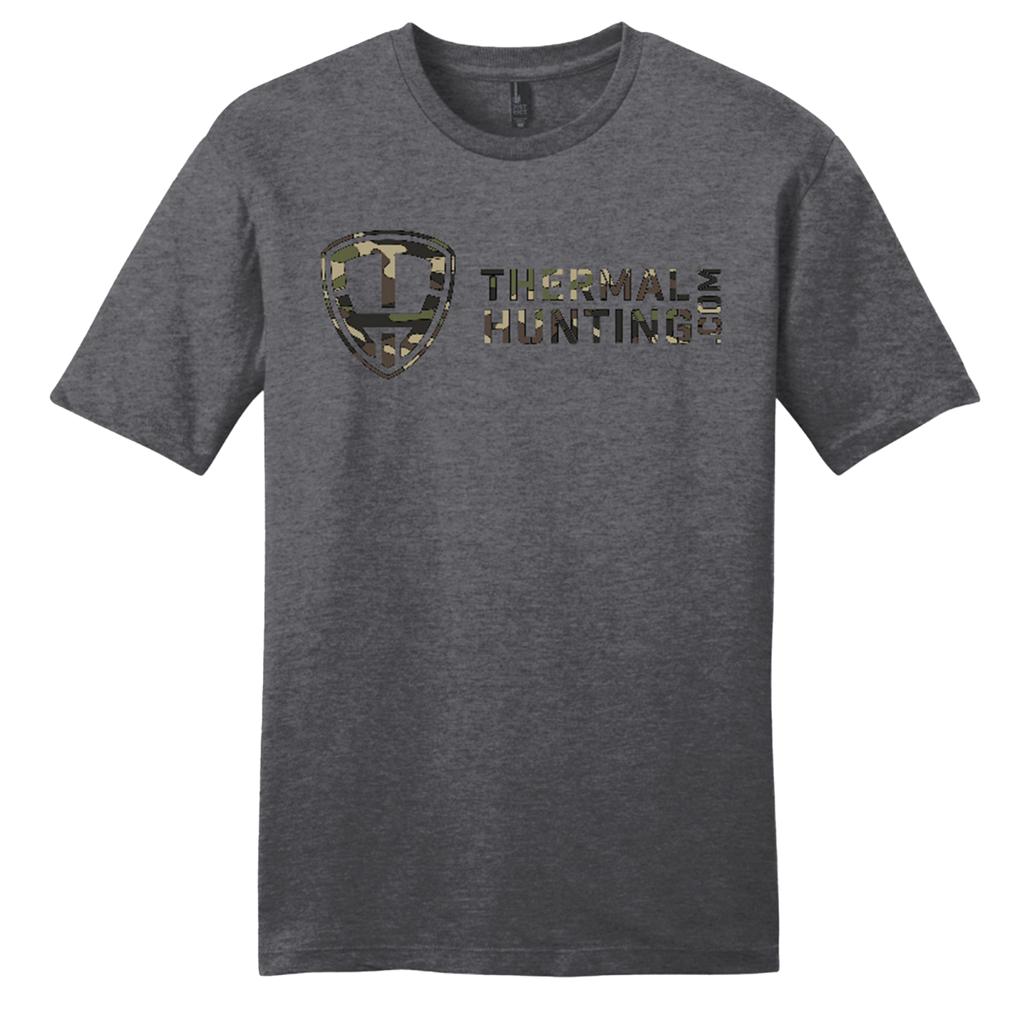 Short Sleeve Camo Logo - Heathered Charcoal
