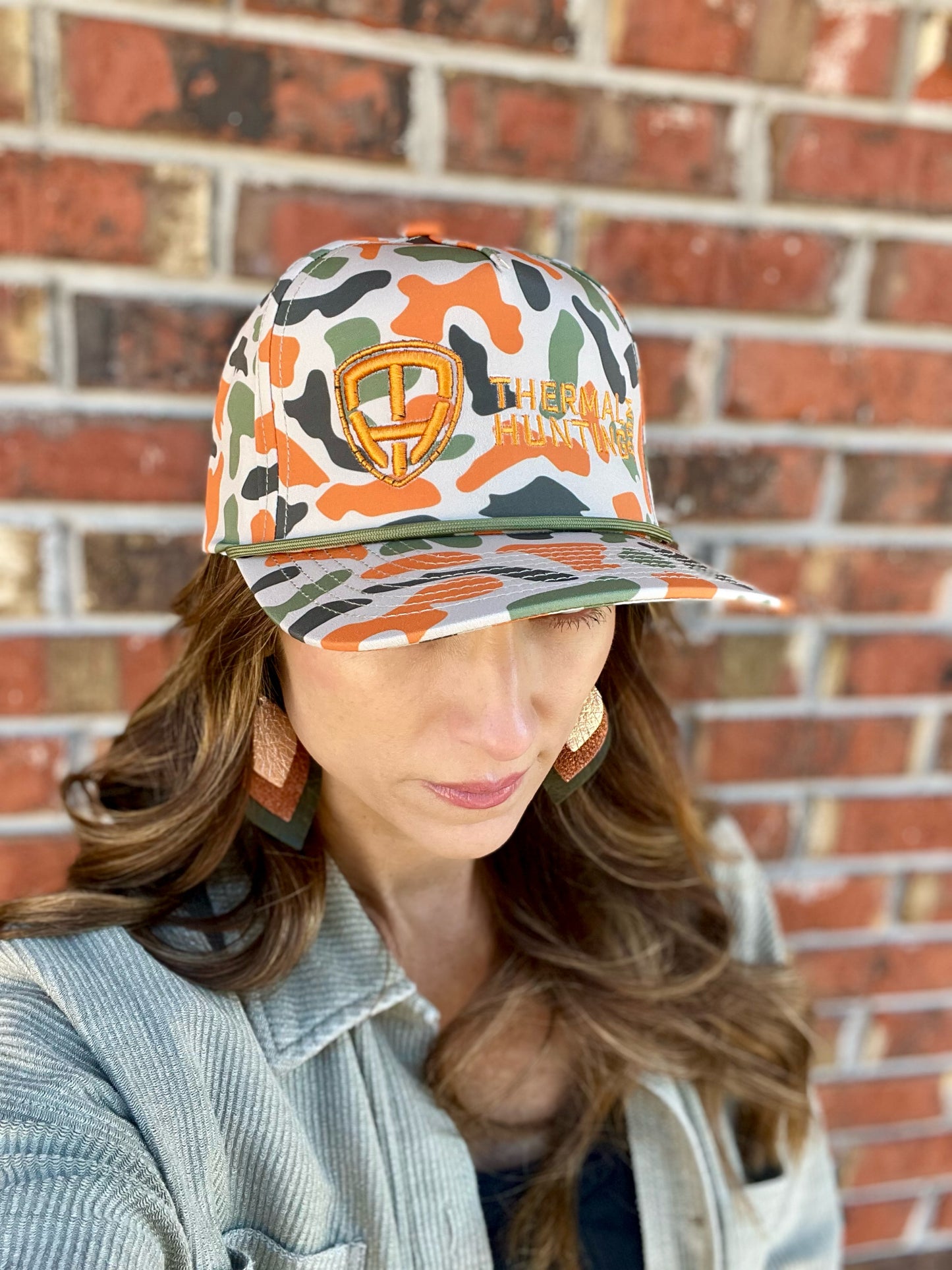 Rope Hat - Beige/Orange/Green