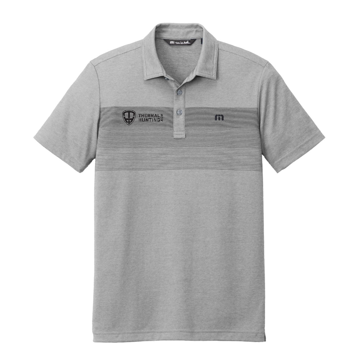 TravisMatthew Coastal Chest Stripe Opal Blue Heather Polo