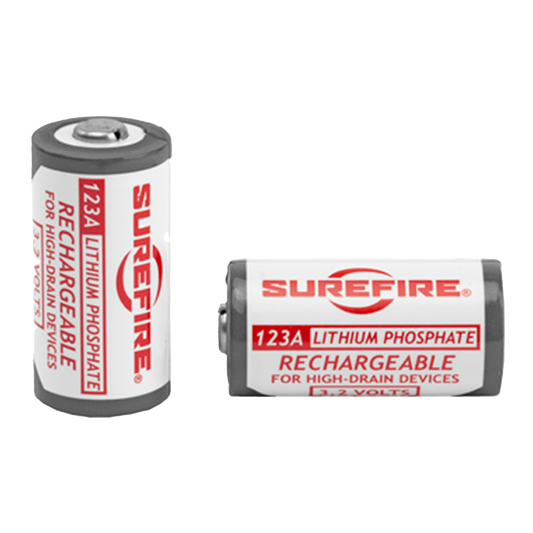 Surefire, Battery, LFP123 Rechargeable, 2/Pack, White