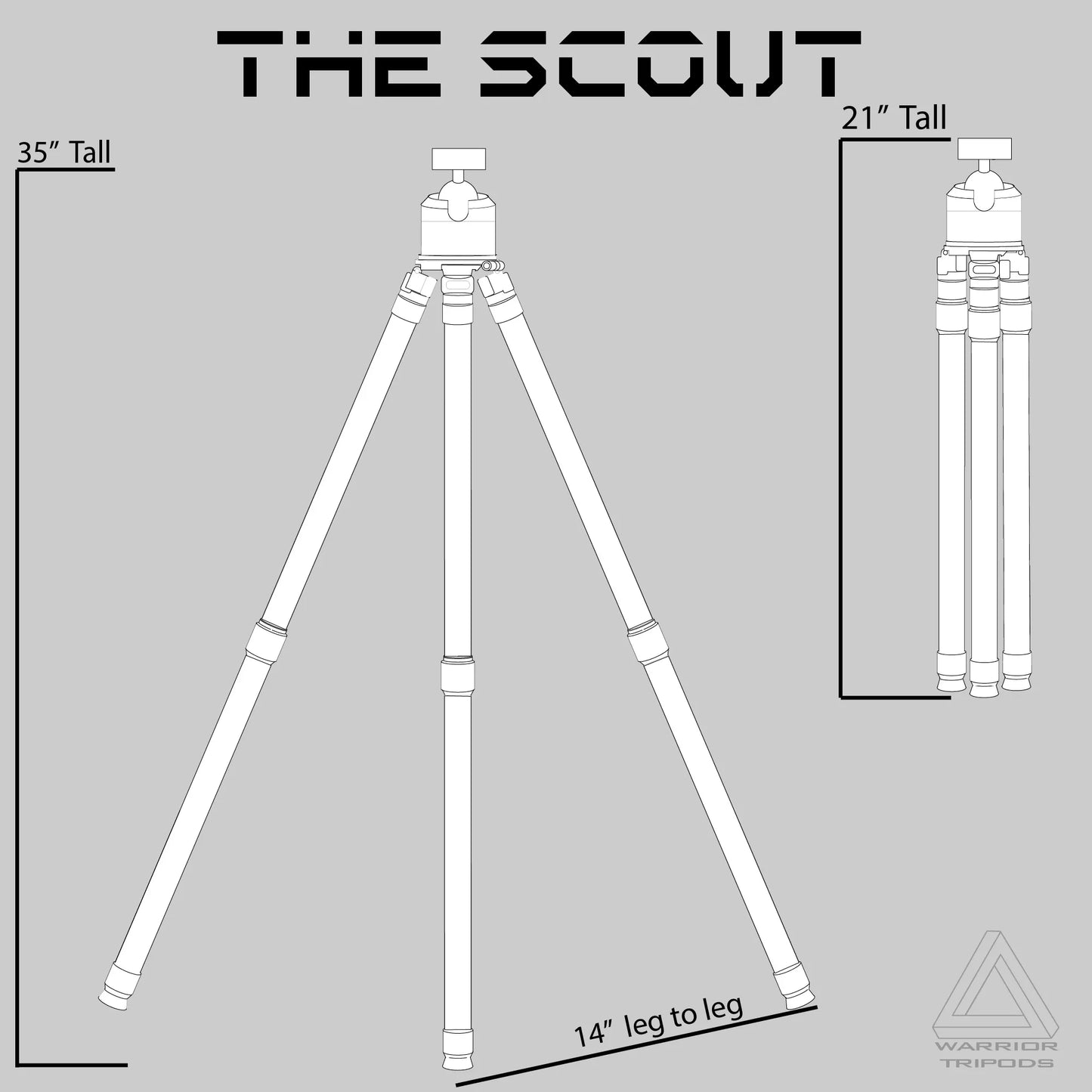 Warrior Tripods The Scout carbon fiber mini tripod
