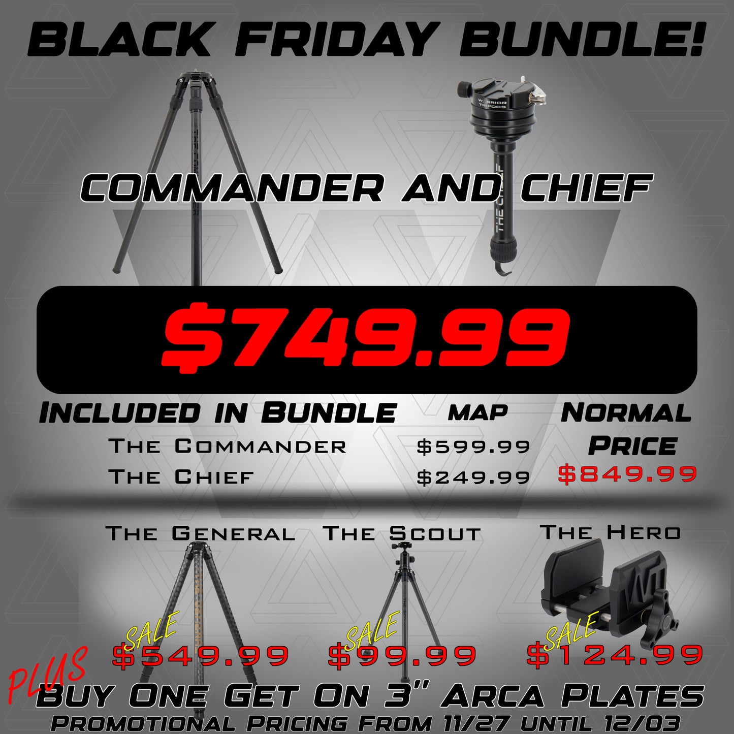 Commander Tripod Black Friday