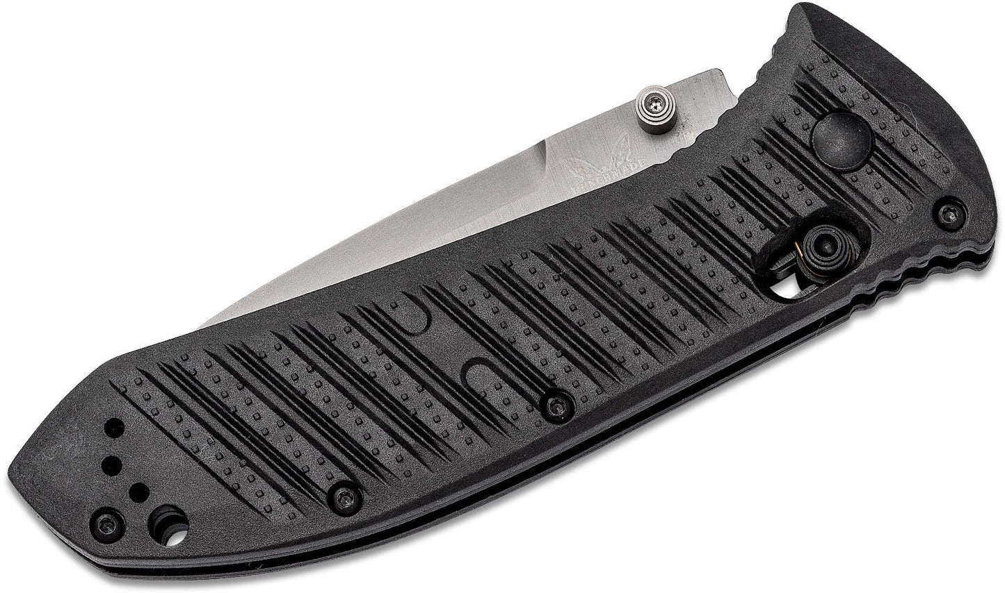 570-1 Presidio II Folding Knife 3.72" S30V Satin Plain Blade, Milled Black CF-Elite Handles