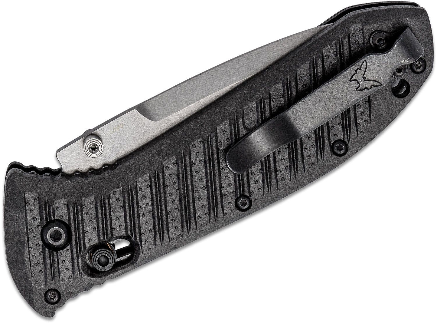 570-1 Presidio II Folding Knife 3.72" S30V Satin Plain Blade, Milled Black CF-Elite Handles