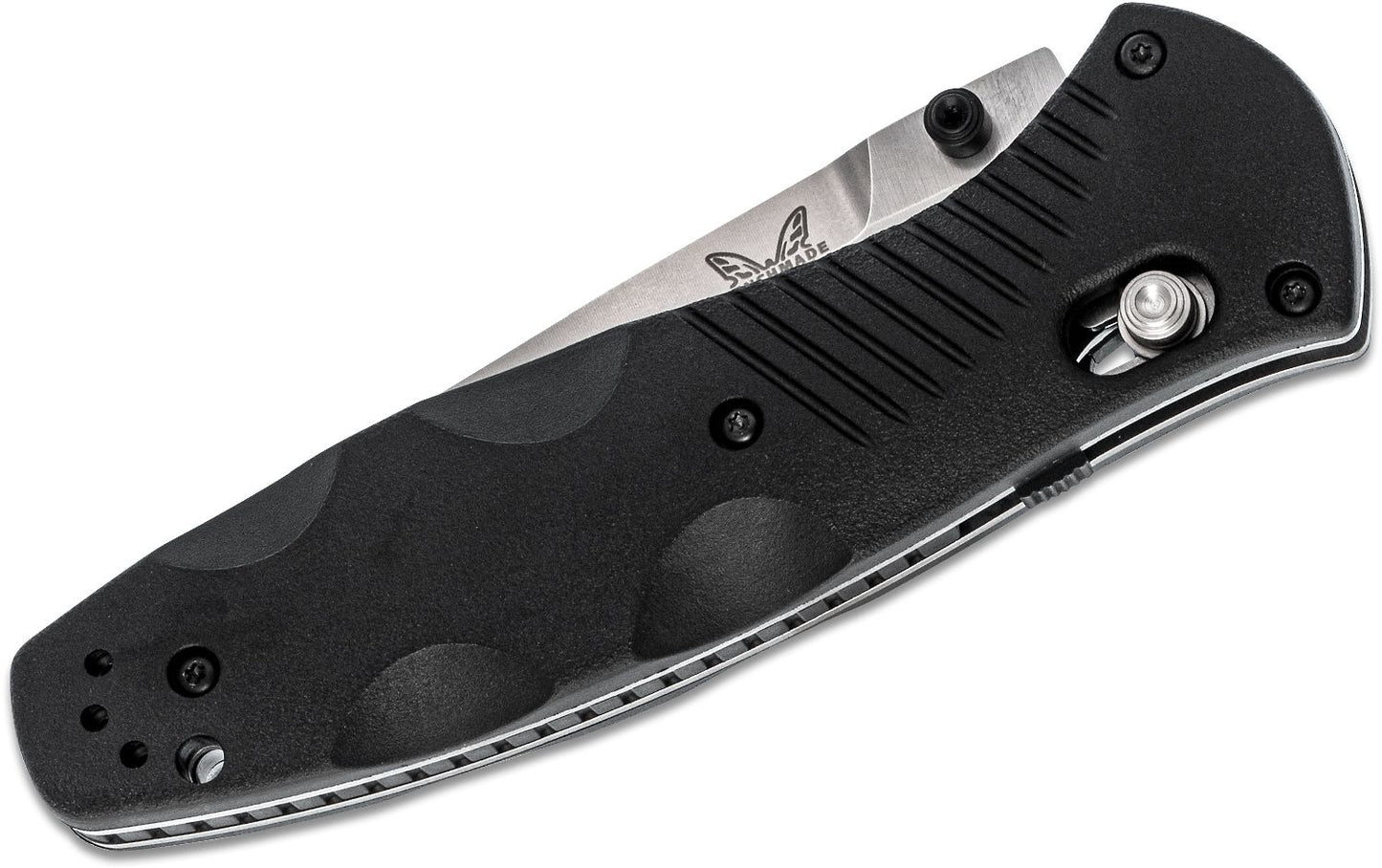 580 Barrage AXIS-Assisted Folding Knife 3.6" Satin Plain Blade, Black Valox Handles