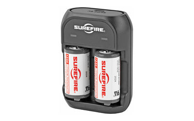 Surefire, 2 Rechargeable LFP123 Batteries, Includes Charger